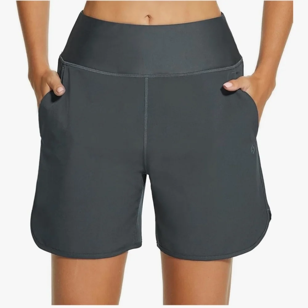 NWT Women's High Waisted Swim Shorts S Small - Picture 3 of 12